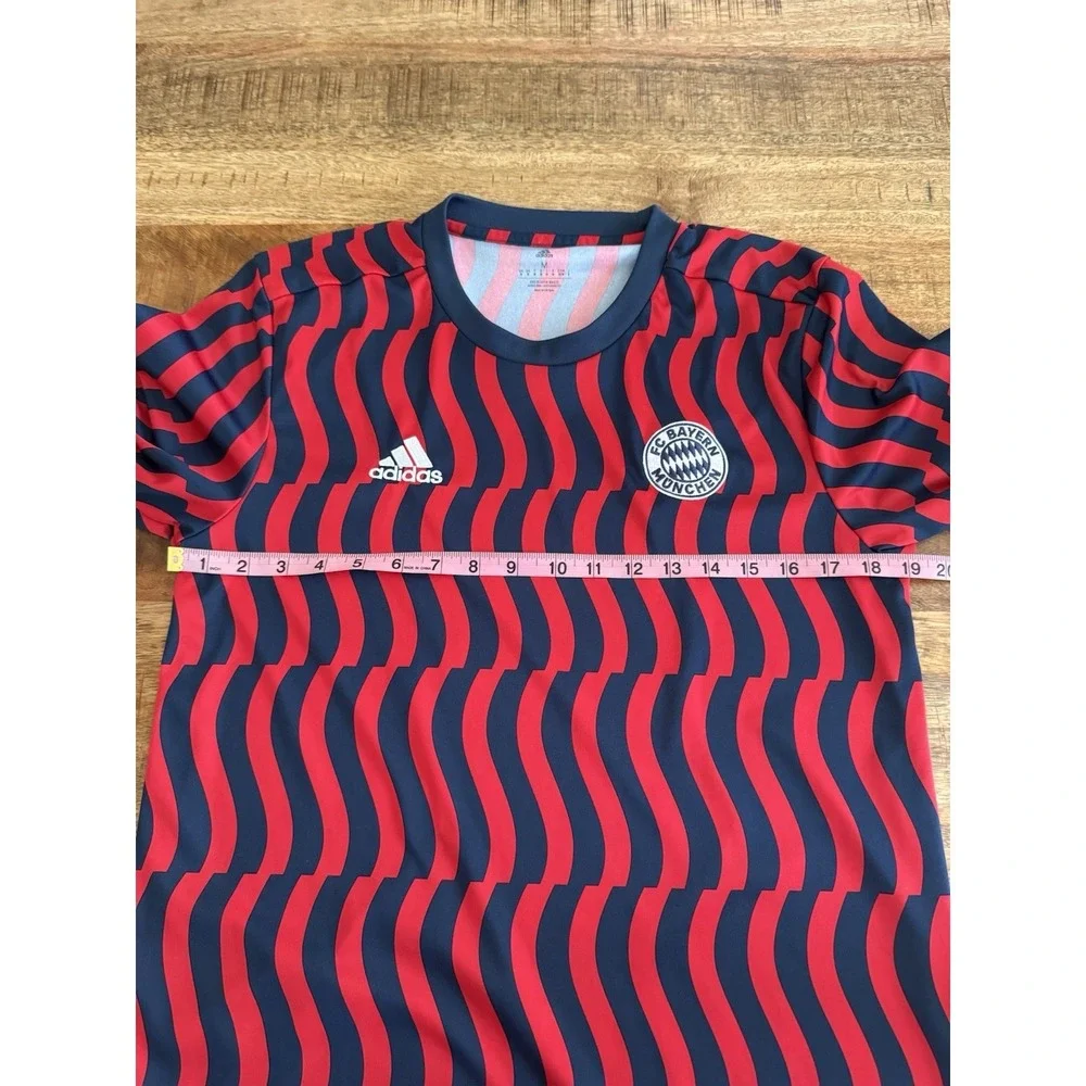 Adidas FC Bayern Munich Soccer Jersey Mens M Red Blue Aeroready Logo Germany